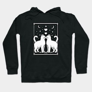 Starry Kiss: Cats in Love Hoodie